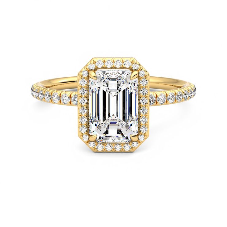 Taylor & Hart Dawn Emerald Engagement Ring 0