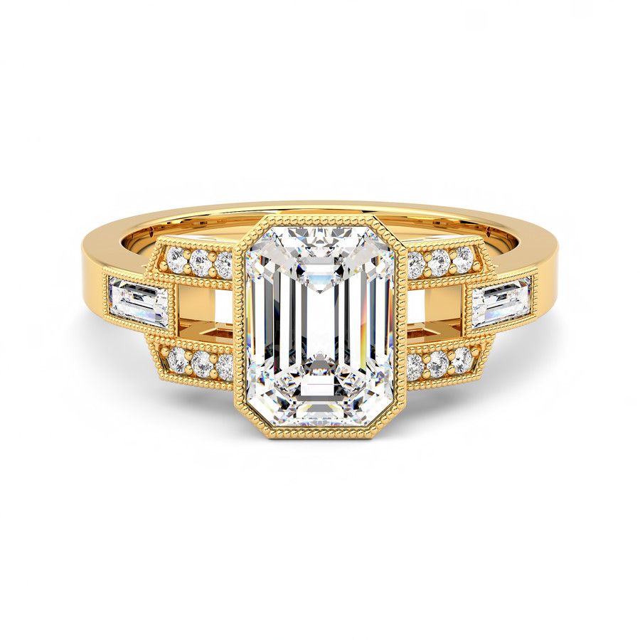 Taylor & Hart Artemis Emerald Engagement Ring 2