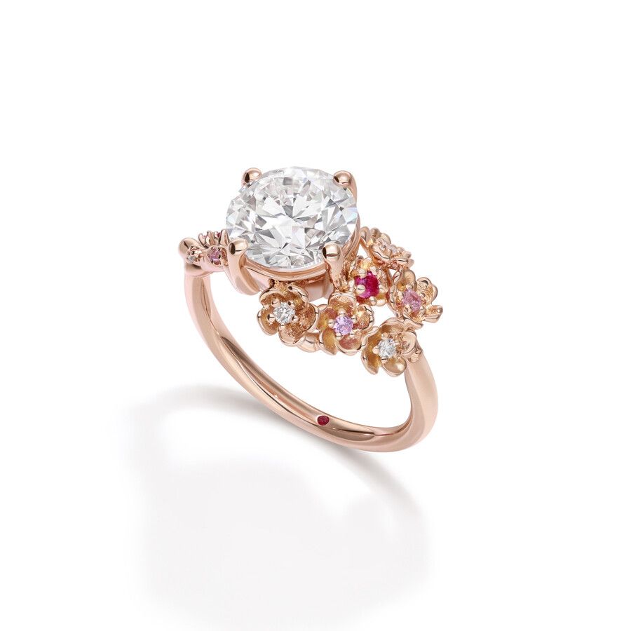 Taylor & Hart Lunarose Round Engagement Ring 3