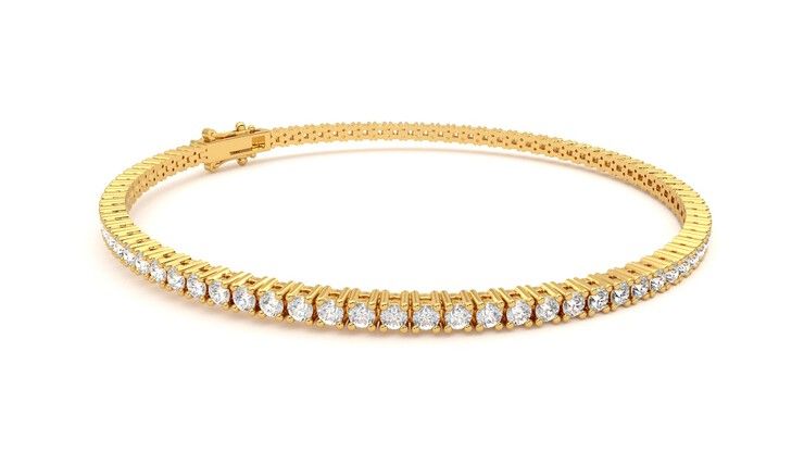 Taylor & Hart Everette 3.35ct Tennis Bracelet Jewellery 360 degree image 7