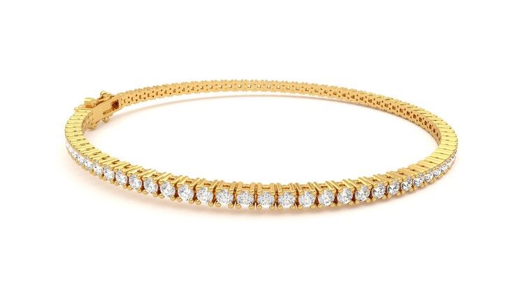 Taylor & Hart Everette 3.35ct Tennis Bracelet Jewellery 360 degree image 9