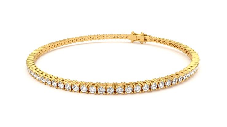 Taylor & Hart Everette 3.35ct Tennis Bracelet Jewellery 360 degree image 25