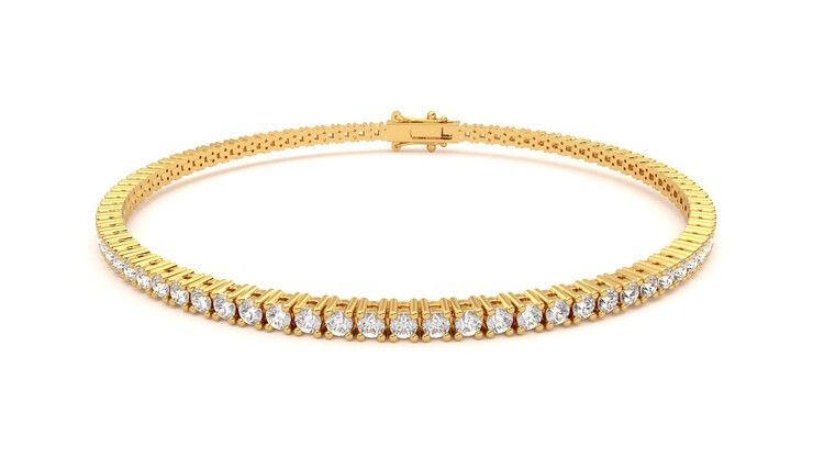 Taylor & Hart Everette 3.35ct Tennis Bracelet Jewellery 360 degree image 28