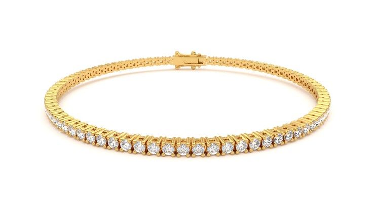Taylor & Hart Everette 3.35ct Tennis Bracelet Jewellery 360 degree image 29