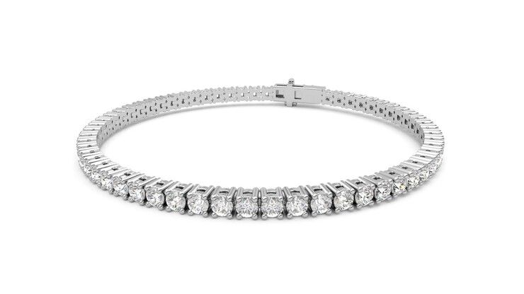 Taylor & Hart Everette 4.35ct Tennis Bracelet Jewellery 360 degree image 26