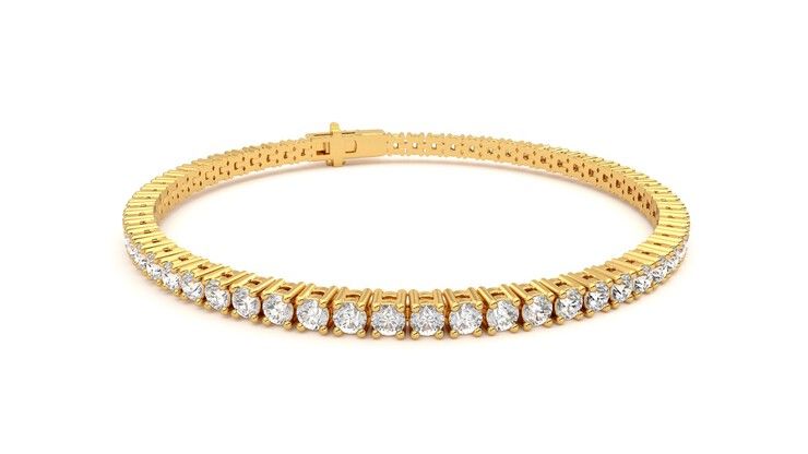Taylor & Hart Everette 4.35ct Tennis Bracelet Jewellery 360 degree image 4