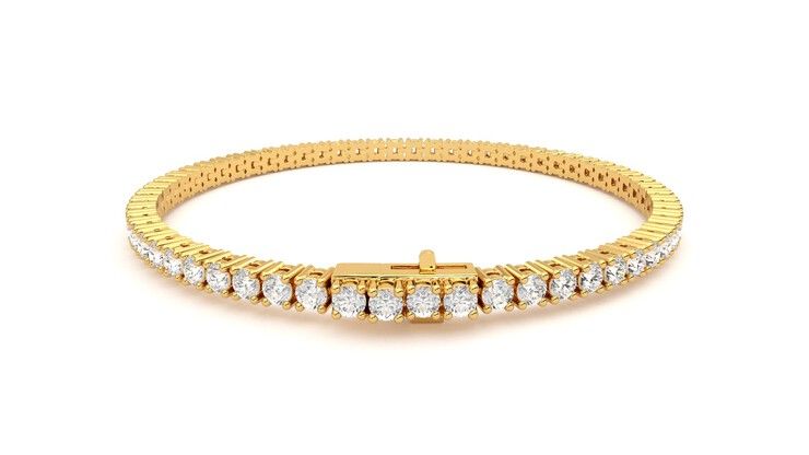 Taylor & Hart Everette 4.35ct Tennis Bracelet Jewellery 360 degree image 15