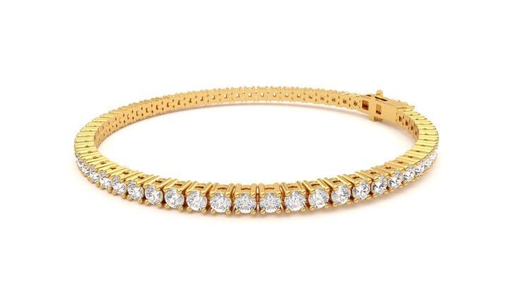 Taylor & Hart Everette 4.35ct Tennis Bracelet Jewellery 360 degree image 22