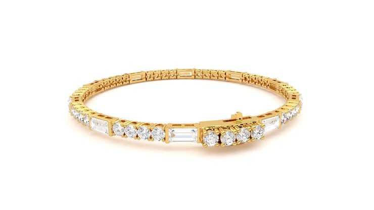 Taylor & Hart Serrienne 5.00ct Tennis Bracelet Jewellery 360 degree image 16