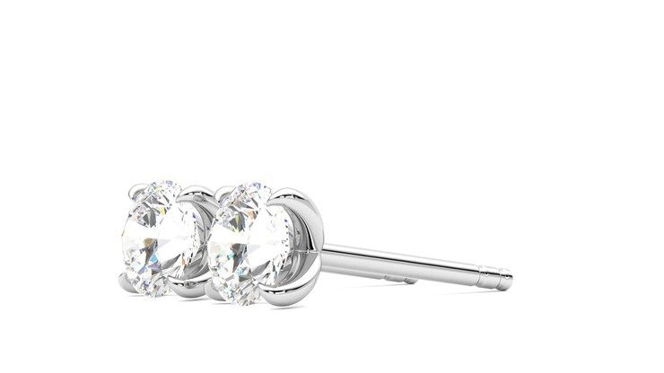 Taylor & Hart Dea 1.00ct Studs Jewellery 360 degree image 23