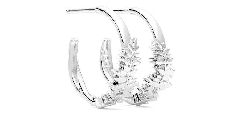 Taylor & Hart Verdant Hoop Jewellery 360 degree image 6