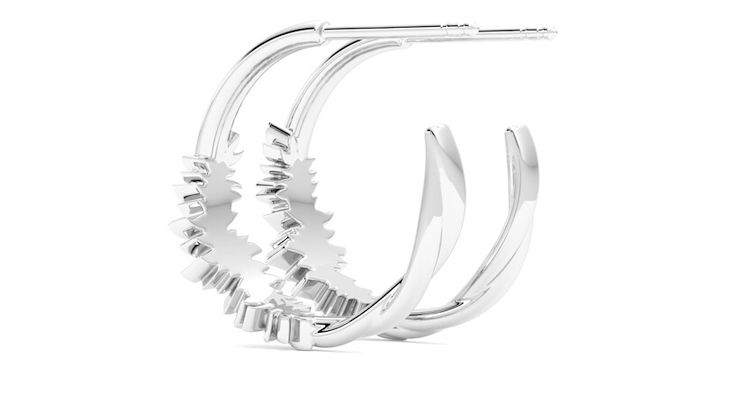 Taylor & Hart Verdant Hoop Jewellery 360 degree image 18