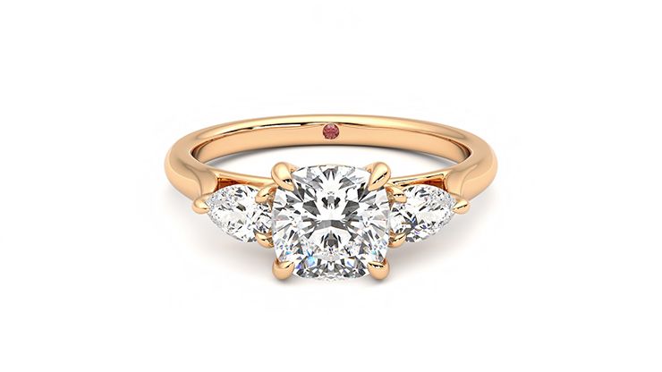 Taylor & Hart Affinity Cushion Engagement Ring 360 degree image 0