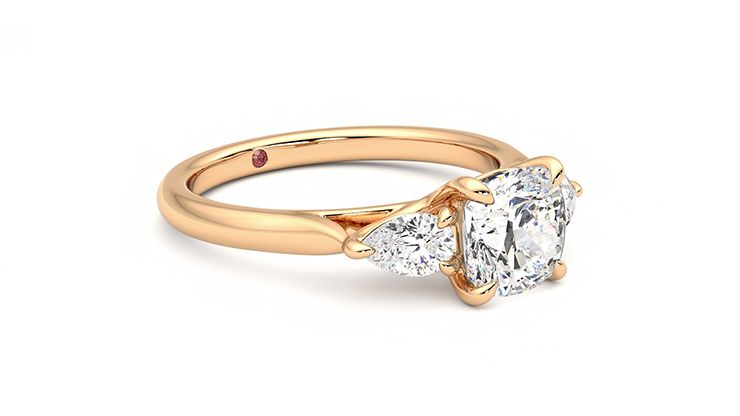 Taylor & Hart Affinity Cushion Engagement Ring 360 degree image 6