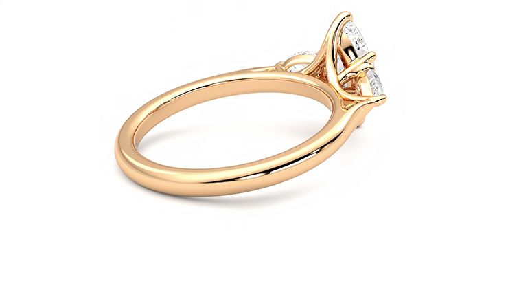 Taylor & Hart Affinity Marquise Engagement Ring 360 degree image 12