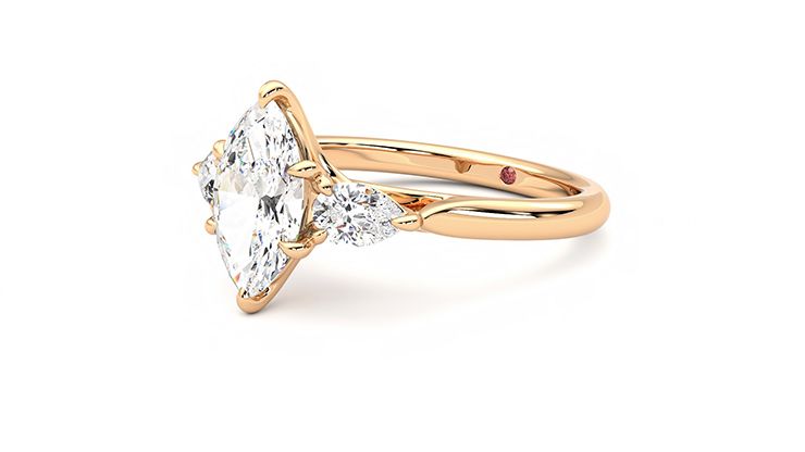 Taylor & Hart Affinity Marquise Engagement Ring 360 degree image 24