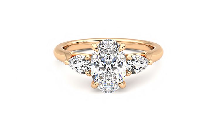 Taylor & Hart Affinity Oval Engagement Ring 360 degree image 0