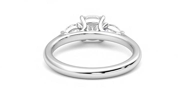 Taylor & Hart Affinity Cushion Engagement Ring 360 degree image 15