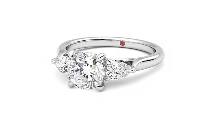 Taylor & Hart Affinity Cushion Engagement Ring 360 degree image 26