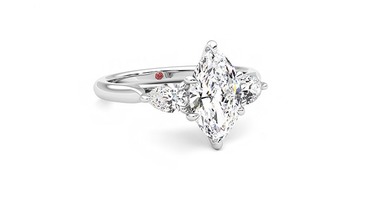 Taylor & Hart Affinity Marquise Engagement Ring 360 degree image 4