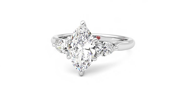 Taylor & Hart Affinity Marquise Engagement Ring 360 degree image 27
