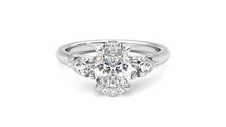 Taylor & Hart Affinity Oval Engagement Ring 360 degree image 0