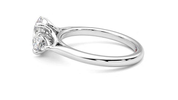 Taylor & Hart Affinity Oval Engagement Ring 360 degree image 20