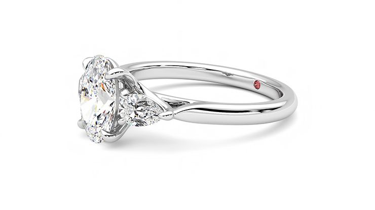 Taylor & Hart Affinity Oval Engagement Ring 360 degree image 23