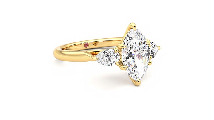 Taylor & Hart Affinity Marquise Engagement Ring 360 degree image 5