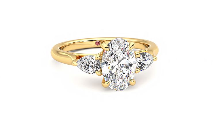 Taylor & Hart Affinity Oval Engagement Ring 360 degree image 3