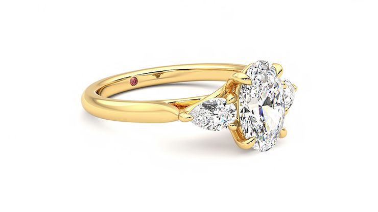 Taylor & Hart Affinity Oval Engagement Ring 360 degree image 6