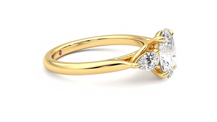 Taylor & Hart Affinity Oval Engagement Ring 360 degree image 8