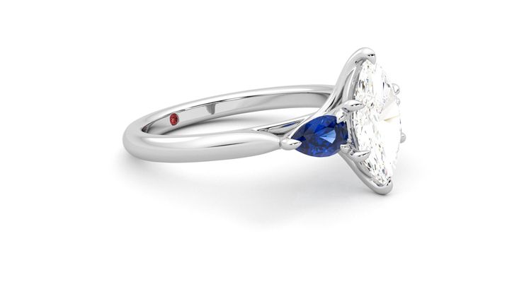Taylor & Hart Affinity Marquise Engagement Ring 360 degree image 7
