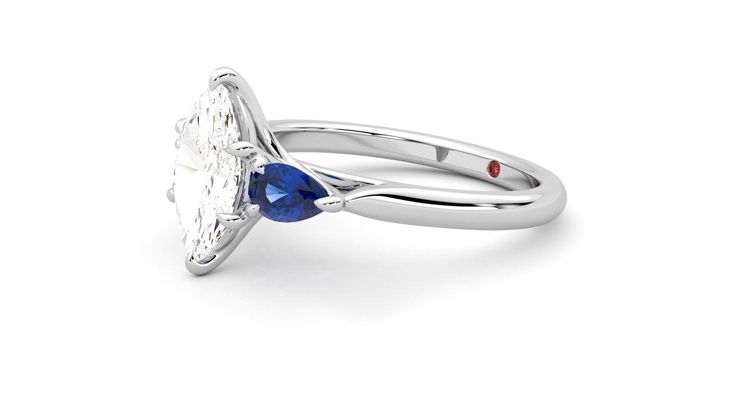 Taylor & Hart Affinity Marquise Engagement Ring 360 degree image 23