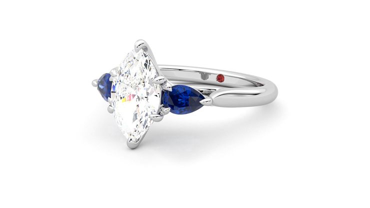 Taylor & Hart Affinity Marquise Engagement Ring 360 degree image 25