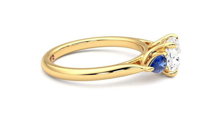 Taylor & Hart Affinity Cushion Engagement Ring 360 degree image 9