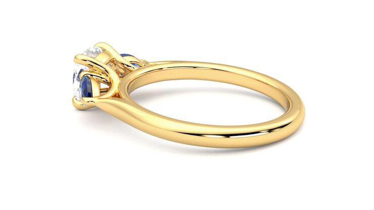 Taylor & Hart Affinity Cushion Engagement Ring 360 degree image 19