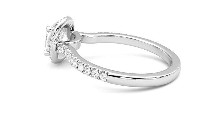 Taylor & Hart Aflutter Cushion Engagement Ring 360 degree image 19