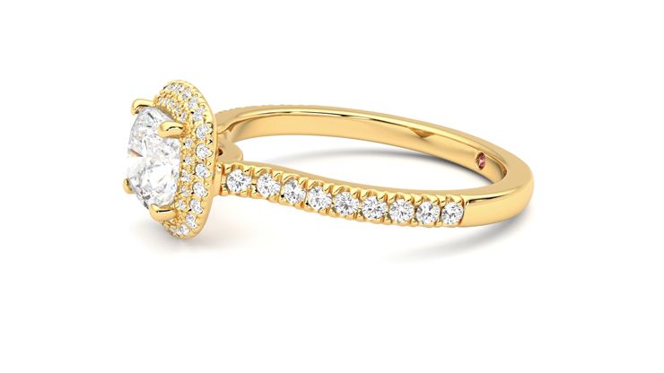 Taylor & Hart Aflutter Cushion Engagement Ring 360 degree image 22