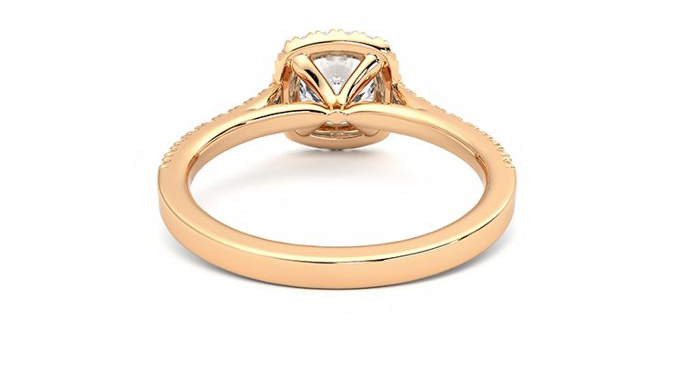 Taylor & Hart Allure Cushion Engagement Ring 360 degree image 15