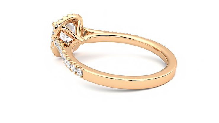 Taylor & Hart Allure Cushion Engagement Ring 360 degree image 18