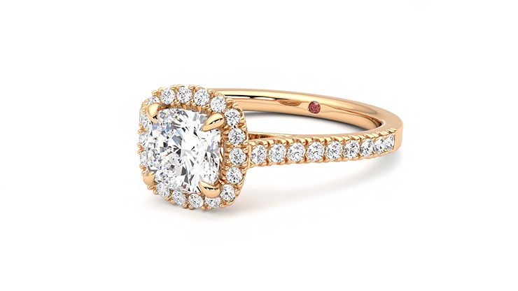 Taylor & Hart Allure Cushion Engagement Ring 360 degree image 25