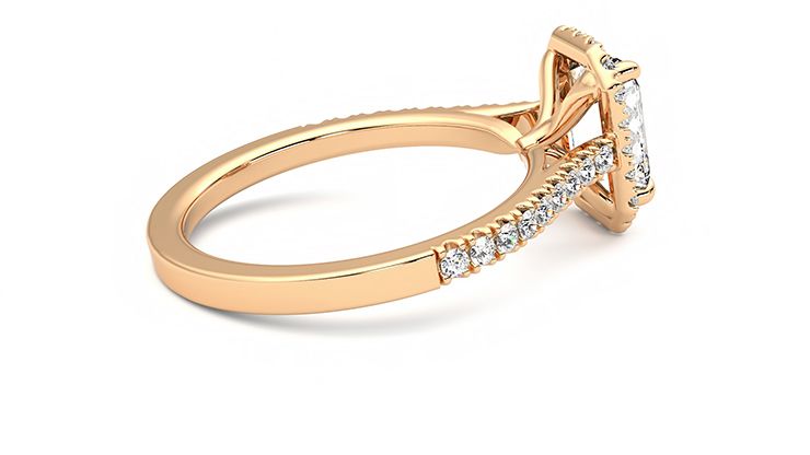 Taylor & Hart Allure Emerald Engagement Ring 360 degree image 11