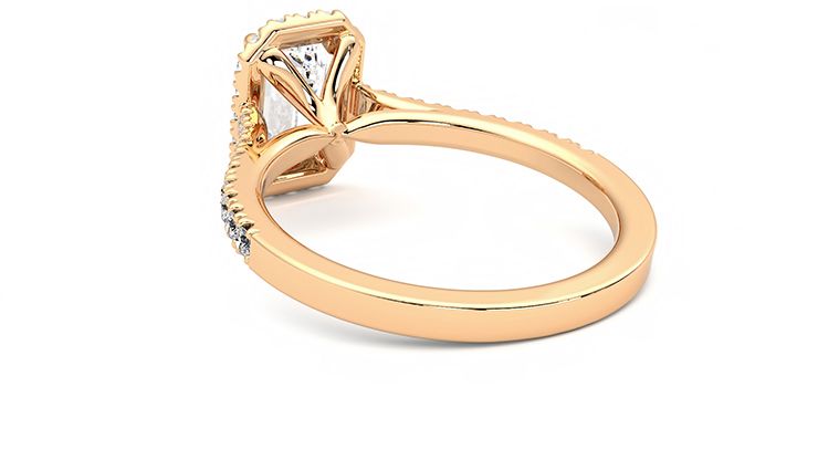 Taylor & Hart Allure Emerald Engagement Ring 360 degree image 17