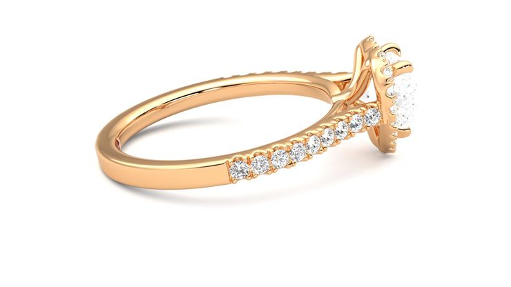 Taylor & Hart Allure Heart Engagement Ring 360 degree image 10