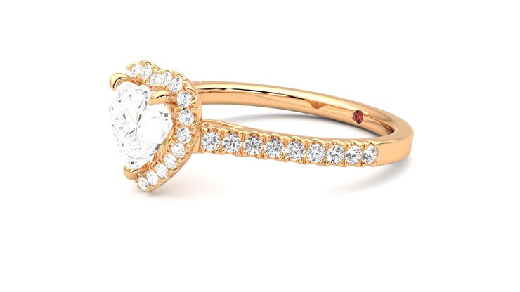 Taylor & Hart Allure Heart Engagement Ring 360 degree image 23