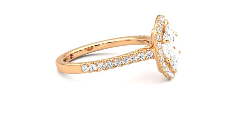 Taylor & Hart Allure Marquise Engagement Ring 360 degree image 8