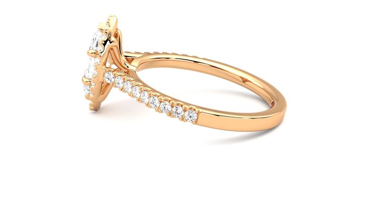 Taylor & Hart Allure Marquise Engagement Ring 360 degree image 20