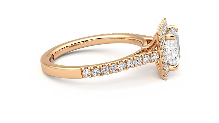 Taylor & Hart Allure Princess Engagement Ring 360 degree image 9