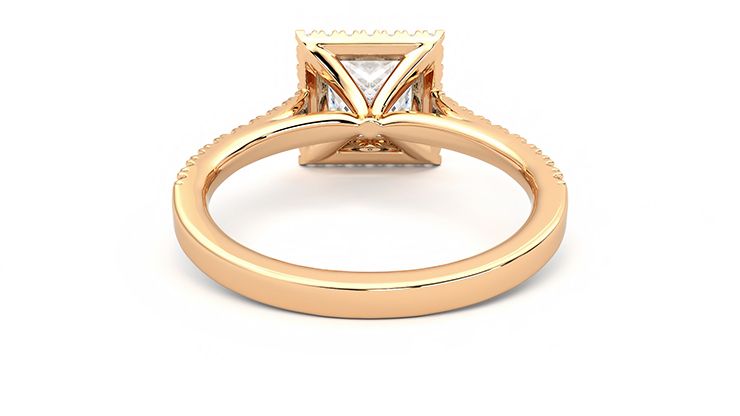 Taylor & Hart Allure Princess Engagement Ring 360 degree image 15